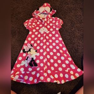 Minnie Mouse Size 4 pink poka dot swim  coverup